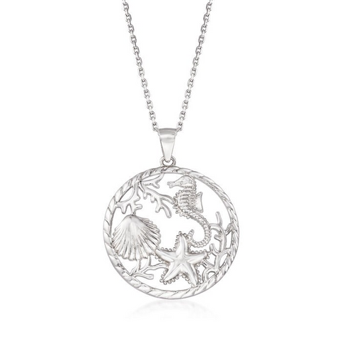 Ross-Simons Sterling Silver Sea of Life Necklace