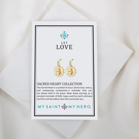 My Saint My Hero Sacred Heart Earrings