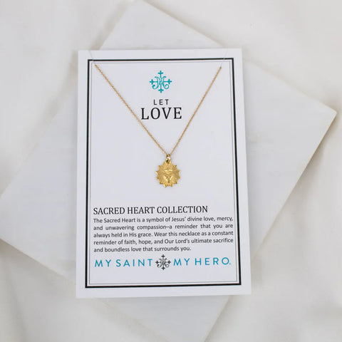 My Saint My Hero Sacred Heart Necklace