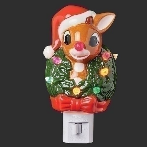 Rudolph Night Light with Wreath for Just Jill-BOGO OFFER