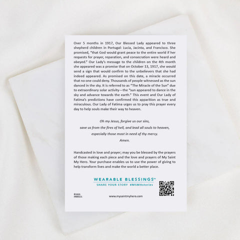 My Saint My Hero Lady of Fatima Necklace