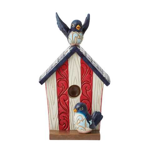 Jim Shore Patriotic Decorative Birdhouse