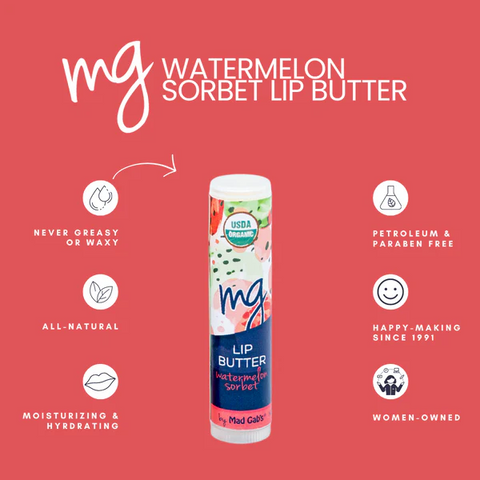 Mad Gab 6 pk Watermelon Sorbet and Lemonade Lip Balms
