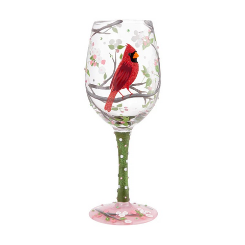Lolita Cardinal Hand-Painted Wine Glass