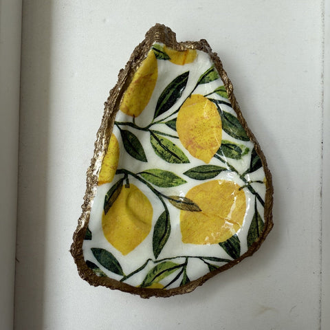 Grit and Grace Decoupage Oyster Dishes Fruit Edition