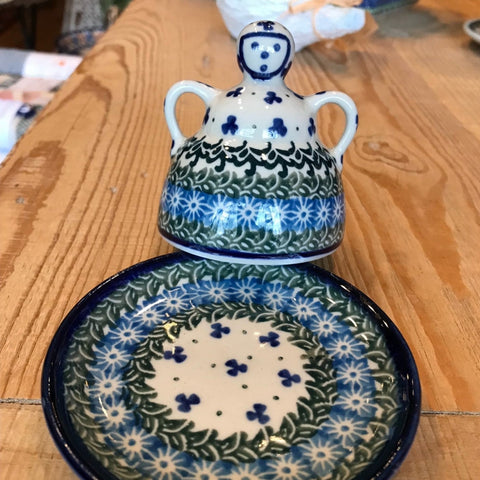 Polish Pottery Mini Cheese Lady