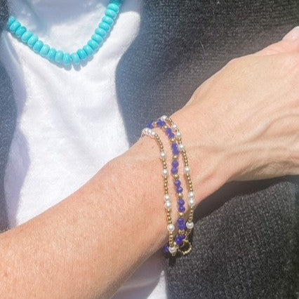 PowerBeads by jen Set of 3 Beaded Bracelets