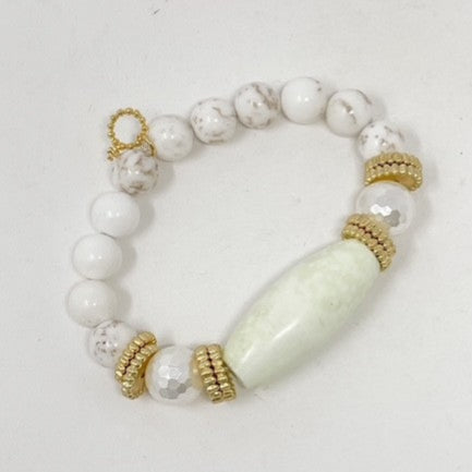 PowerBeads by jen Citron Agate Statement Bracelet