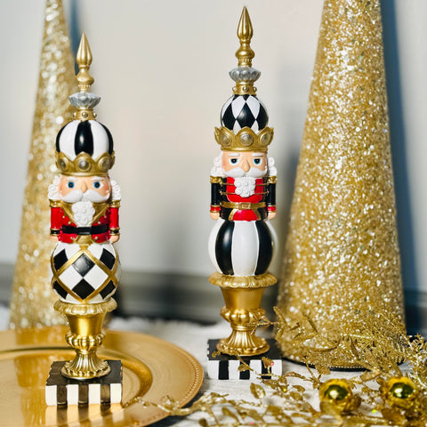 Set of 2 Majestic Nutcracker Topiaries for Just Jill