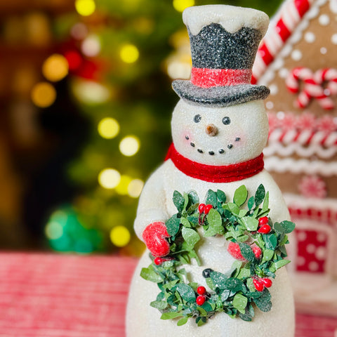 Set of 2 Red Scarf Snowmen for Just Jill