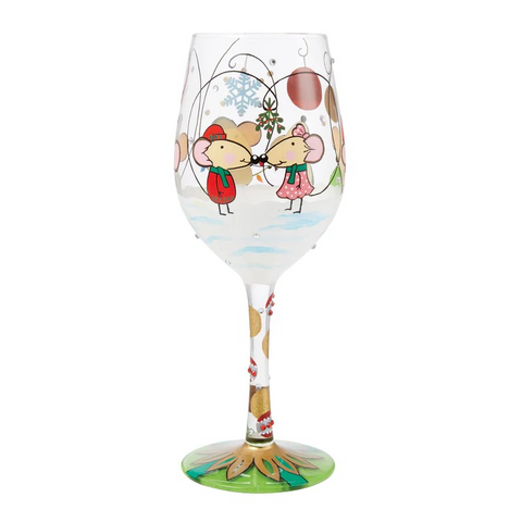 Lolita Not Even a Mouse Hand Painted Wine Glass
