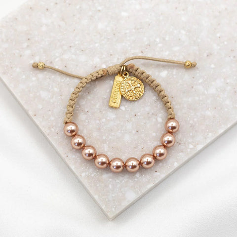 My Saint My Hero "She is Radiant" Pearl Crystal Bracelet