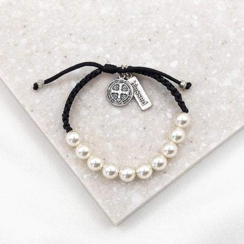 My Saint My Hero "She is Radiant" Pearl Crystal Bracelet