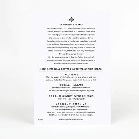 My Saint My Hero St Benedict House Blessing Medal