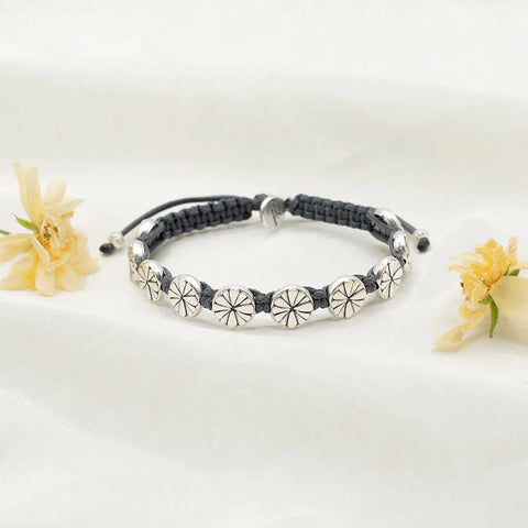 My Saint My Hero Be Kind Human Bloom Bracelet-Silvertone
