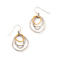 Danny Newfeld Yellow Gold Sterling Organic Dangle Earrings