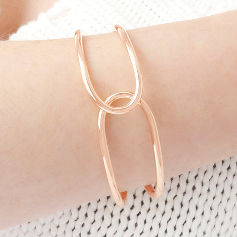 Louis Dell'Olio "Moderna" Bronze Hinged Bangle