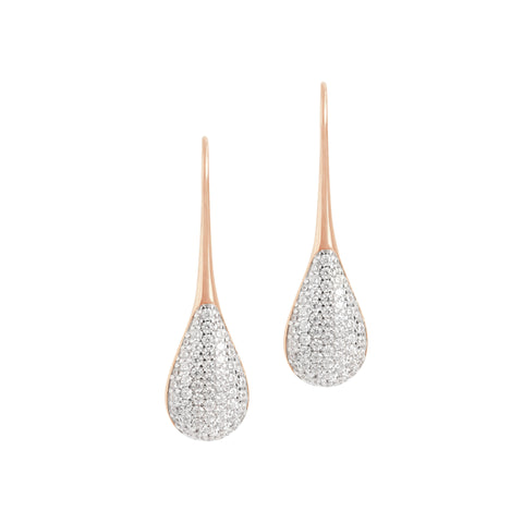 Louis Dell'Olio Sterling Silver "Lacrime di Gioia" Pave Drop Earrings
