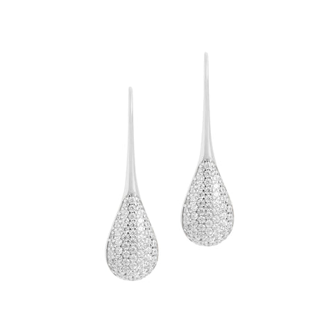 Louis Dell'Olio Sterling Silver "Lacrime di Gioia" Pave Drop Earrings