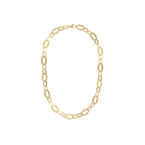 Bellissimo Bronzo Satin Flat Link Necklace