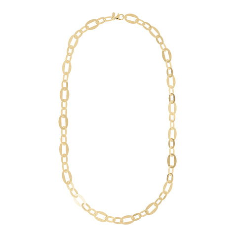 Bellissimo Bronzo Satin Flat Link Necklace