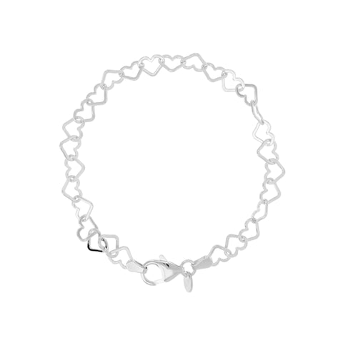 Bellissimo Bronzo Italian Petite Open-Heart Link Bracelet