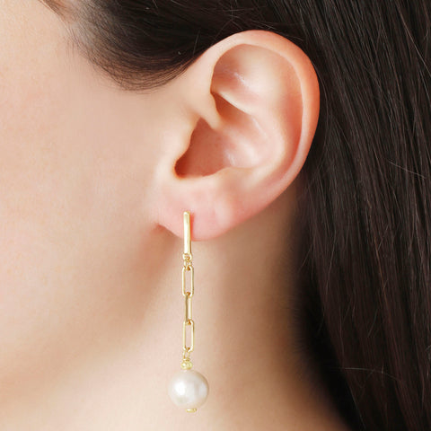 Louis Dell'Olio "Perla Moderna" Ming Cultured Pearl Dangle Earrings