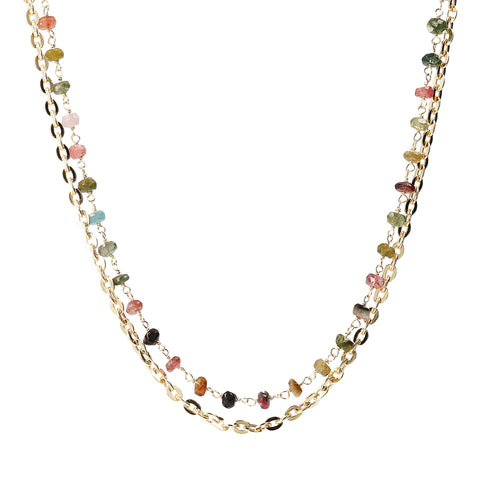 Bellissimo Bronzo Tourmaline 2-Strand 30" Necklace