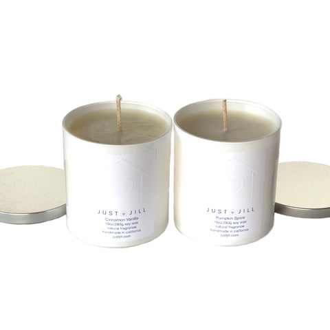 Just Jill Scented Candles Pumpkin Spice/Cinnamon Vanilla (2-pack)