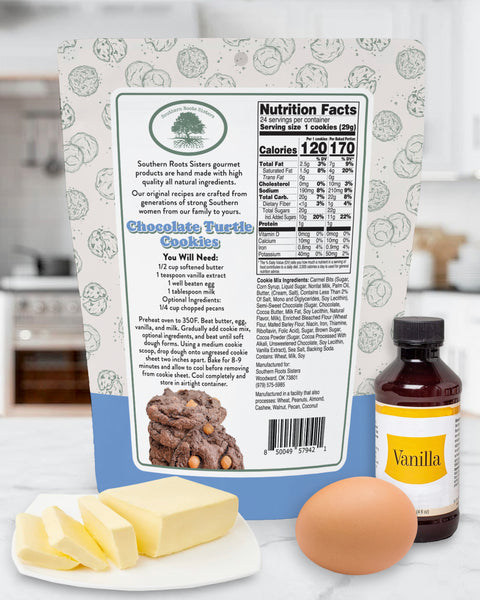Southern Roots Sisters Gourmet Chocolate Turtle Cookies (3 pack) w/ Bonus Pack