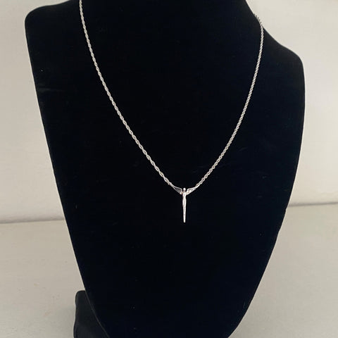 Steven Lavaggi Sterling Silver Petite Angel of Hope Necklace