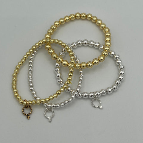 Powerbeads by Jen Set of 2 Stackable Hematite Bracelets