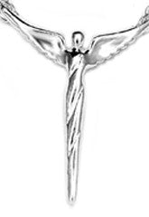 Steven Lavaggi Sterling Silver Petite Angel of Hope Pendant Close Up