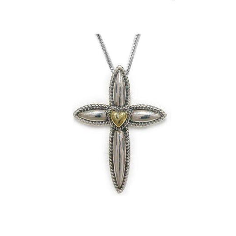 Steven Lavaggi Sterling Silver Petite My Hero Cross Necklace