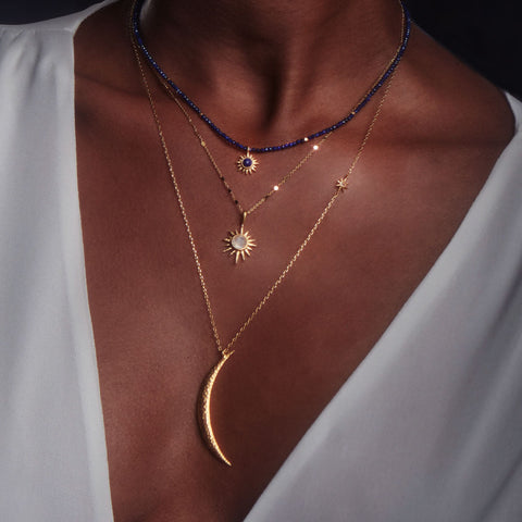 Satya North Star Moonstone Starburst Necklace