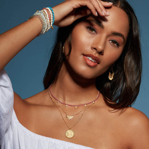 Satya Emergence Gold Sunburst Necklace