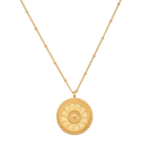Satya First Light Gold Medallion Necklace