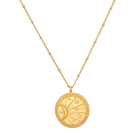 Satya First Light Gold Medallion Necklace