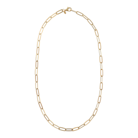 Italian Sterling Silver 18" Paperclip Link Necklace