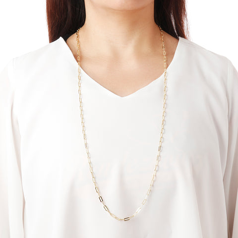 Sterling Silver 36" Petite Paperclip Link Necklace
