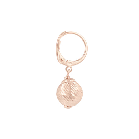 Italian Sterling Silver Diamond-Cut Leverback Earrings