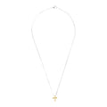 Italian Sterling Silver w/ 18K Yellow Gold-Plate Cross Slide Pendant