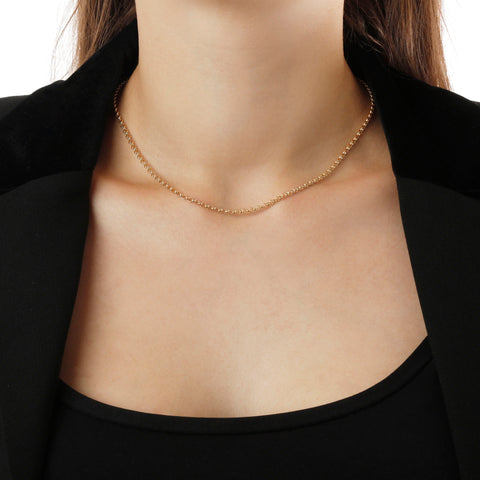 Italian Sterling Silver 16" Petite Rolo Chain Necklace