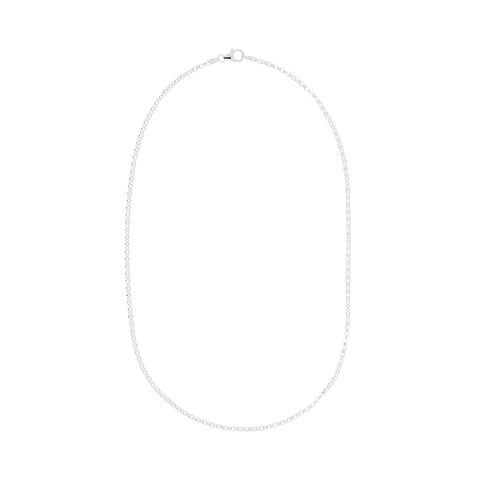 Italian Sterling Silver 18" Petite Rolo Chain Necklace