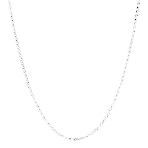 Italian Sterling Silver 16" Petite Rolo Chain Necklace