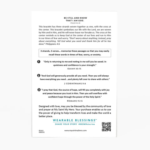 My Saint My Hero Amazonite Be Still Prayer Bracelet