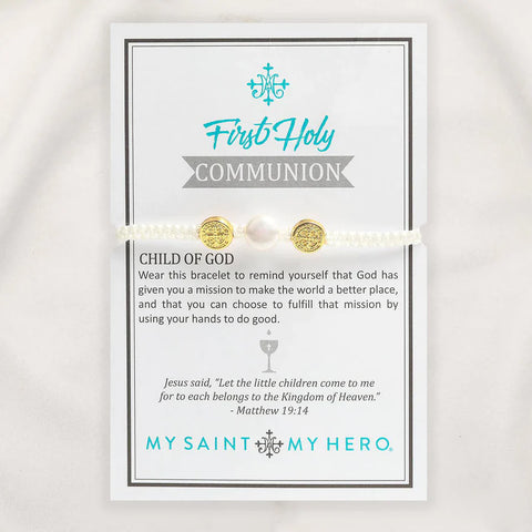 My Saint My Hero First Holy Communion Blessing Bracelet