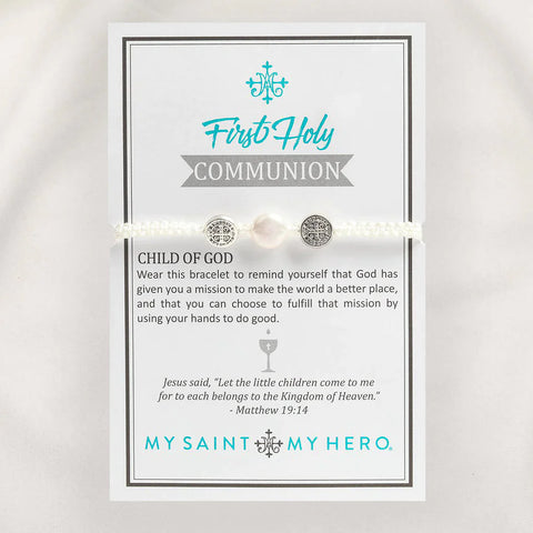 My Saint My Hero First Holy Communion Blessing Bracelet