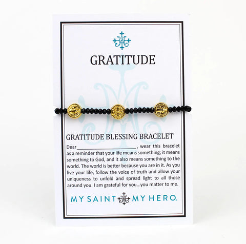 My Saint My Hero Gratitude Blessing Bracelet Letter