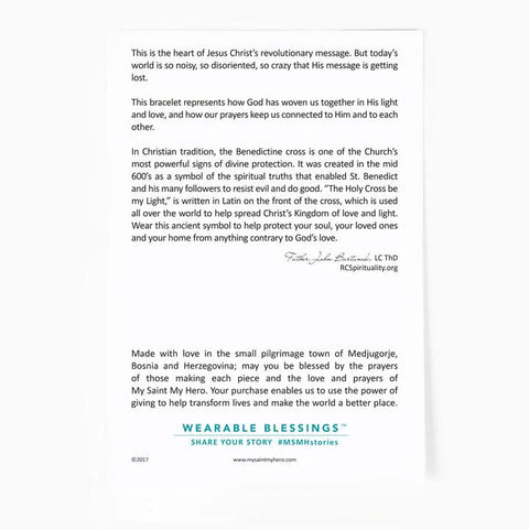 My Saint My Hero Gratitude Blessing Bracelet Religious Message